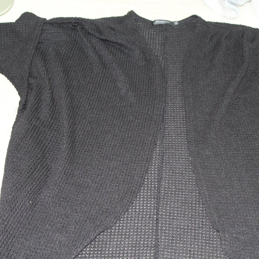 Merokeety Long Black Oversized Cardigan with Pockets